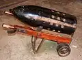 Geschoss mit warzenförmigen Erhöhungen, hier Kaliber 12 inch