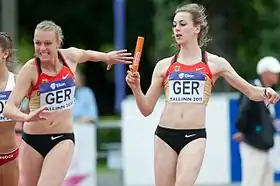 Katharina Grompe (links) bei den U20-Europameisterschaften 2011