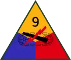 Abzeichen der 9th US Armored Division SSI
