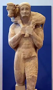 Der Kalbträger (Moschophoros) von der Akropolis, um 570 v. Chr.