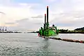 Hopper-Saugbagger Breydel bei Arbeiten im Panamakanal