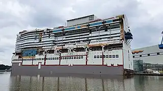AIDAcosma im Bau in der Meyer Werft Papenburg