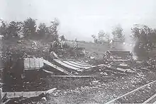 Foto vom Unfall am 20.&nbsp;Oktober 1885