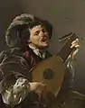Hendrick ter Brugghen: Singender Mann mit Laute, 1624, Öl auf Leinwand, 100,5 × 78,7&nbsp;cm, National Gallery, London