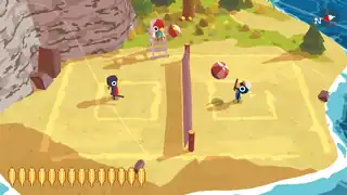 Beachstickball, ein Volleyball-ähnliches Minispiel