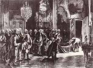 „Abschied der Generäle am Totenbett Friedrichs II. am 17. August 1786“ (Datum unbestimmt)