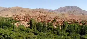 Blick auf das Rote Dorf Abyāneh