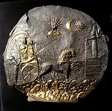 Silbertafel aus Ai Khanoum mit Bild der Kybele