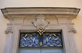 Detail des Portales, datiert 1723