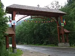 Einfahrt in die Ortschaft Albac