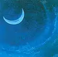Verblassende Mondsichel (zunehmender Mond)(=&nbsp;Morgenland)