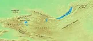 Westsajan links von der Bildmitte