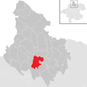 Lage der Gemeinde Altenfelden im Bezirk Rohrbach (anklickbare Karte)