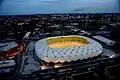 Die Arena in der Abenddämmerung (Februar 2014)