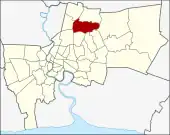 Karte von Bangkok, Thailand mit Bang Khen