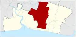 Karte von Samut Prakan, Thailand, mit Bang Phli