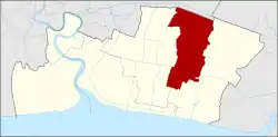 Karte von Samut Prakan, Thailand, mit Bang Sao Thong