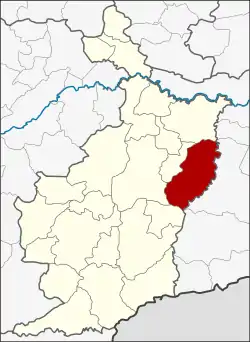 Karte von Buri Ram, Thailand, mit Amphoe Krasang