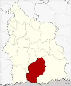 Karte von Si Sa Ket, Thailand, mit Khun Han