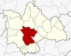 Karte von Kalasin, Thailand, mit Amphoe Mueang Kalasin