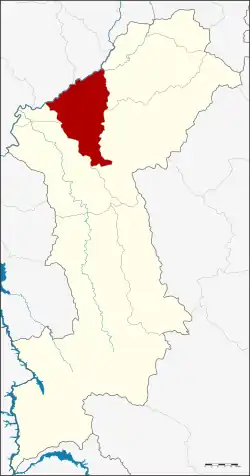 Karte von Lamphun, Thailand, mit Pa Sang
