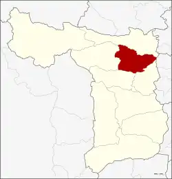 Karte von Suphan Buri, Thailand, mit Sam Chuk