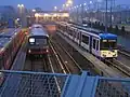 Zugzielanzeige zeigt bereits die Linie M52 an