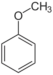 Strukturformel von Anisol