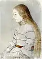 Anna, Tochter des Jakob Meyer zum Hasen, Studie von Hans Holbein für die Darmstädter Madonna