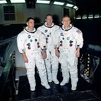 v. l. n. r. William Anders, James Lovell, Frank Borman