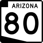 Straßenschild der Arizona State Route 80