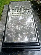 Arnold von Bohlen und Halbach, als Säugling verstorben