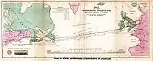 Transatlantische Seekabel-Verbindung (Karte 1858)
