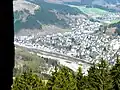 Turmblick auf Altenhundem mit Tälern von Hundem (vorne) und Lenne (hinten)