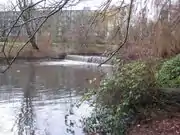 Wassermenge am Bäketeich nach starkem Regen