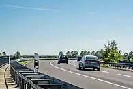 Streckenabschnitt als Kraftfahrstraße in Richtung Greifswald / Zentrum.