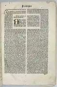 Seite aus der Biblia cum postillis Nicolai de Lyra