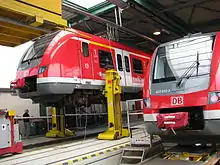 Hebebockanlage im BW Essen