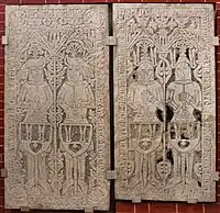 Grabplatten von Werner und Mathias, sowie Jonann und Werner von Axekow im Doberaner Münster