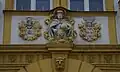 Wappen von Reinhard Anton von Eyb (rechts) in Bad Staffelstein