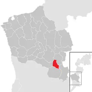 Lage der Gemeinde Badersdorf im Bezirk Oberwart (anklickbare Karte)