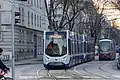 Der Wagen 508 in der Flurschützstraße in Wien.