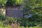 verfüllte Unterführung vom Viehbahnsteig zum ehemaligen Schlachthof am Holdenweg