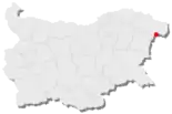 Karte von Bulgarien, Position von Baltschik hervorgehoben