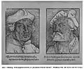 Porträt des Johannes Rudolfinger (links) mit Selbstbildnis von Hans Baldung von 1534. Doppelholzschnitt aus: Sixtus Dietrich, Epicedion Thomae Sporeri, Straßburg 1534 (Staats- und Stadtbibliothek Augsburg)