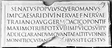 Römische Lapidarschrift: Capitalis monumentalis