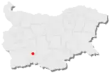 Karte von Bulgarien, Position von Batak hervorgehoben