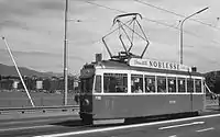 Einer der nach Genf abgegebenen Standardwagen an seinem neuen Einsatzort