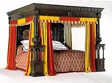 Das prunkvolle „Große Bett von Ware“ (um 1590).Victoria and Albert Museum, London