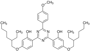 Strukturformel von Bemotrizinol ohne Angaben zur Stereochemie